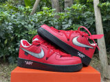 Authentic Off-White x Nike Air Force 1 Black/Red