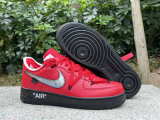 Authentic Off-White x Nike Air Force 1 Black/Red