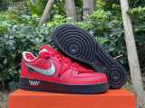 Authentic Off-White x Nike Air Force 1 Black/Red