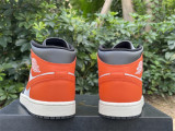 Authentic Air Jordan 1 Low Black/Orange/White