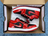 Authentic Air Jordan 1 Low Black/Red