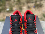 Authentic Air Jordan 1 Low Black/Red