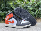 Authentic Air Jordan 1 Low Black/Orange/White