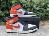 Authentic Air Jordan 1 Low Black/Orange/White