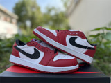 Authentic Air Jordan 1 Low OG Black Muslin Varsity Red