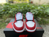 Authentic Air Jordan 1 Low OG Black Muslin Varsity Red