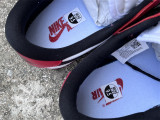 Authentic Air Jordan 1 Low OG Black Muslin Varsity Red