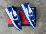 Authentic Air Jordan 1 Low Royal Blue/White