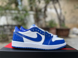 Authentic Air Jordan 1 Low Royal Blue/White