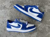 Authentic Air Jordan 1 Low Royal Blue/White