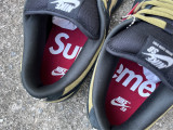 Authentic Supreme x Nike SB Dunk Low Camper Green