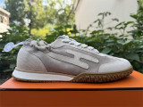 Hermes Sneaker Homme Jet Chevre Velours White