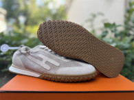 Hermes Sneaker Homme Jet Chevre Velours White