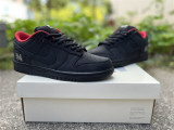 Authentic Supreme x Nike SB Dunk Low Black/Red/White