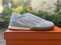 Hermes Sneaker Homme Jet Chevre Velours Beige Esquisse