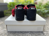 Authentic Supreme x Nike SB Dunk Low Black/Red/White