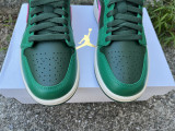 Authentic Air Jordan 1 Low GS Malachite/Fir/Pink Blast/Coconut Milk