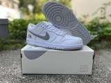 Authentic Supreme x Nike SB Dunk Low White/Silver