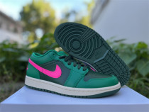 Authentic Air Jordan 1 Low GS Malachite/Fir/Pink Blast/Coconut Milk Authentic Air Jordan 1 Low GS Malachite/Fir/Pink Blast/Coconut Milk