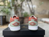Authentic Air Jordan 1 Low GS Sail/Red/Green