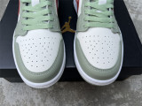 Authentic Air Jordan 1 Low GS Sail/Red/Green