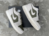 Authentic Air Jordan 1 Low GS Green/Grey
