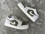 Authentic Air Jordan 1 Low GS Green/Grey