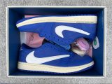 Authentic Travis Scott x Air Jordan 1 Low Blue/White