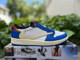 Authentic Travis Scott x Union LA x Air Jordan 1 Low Blue/White