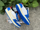 Authentic Travis Scott x Union LA x Air Jordan 1 Low Blue/White