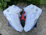 Authentic Air Jordan 5 Silver/White