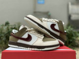 Authentic Nike SB Dunk Low White/Red/Brown