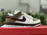 Authentic Nike SB Dunk Low White/Red/Brown