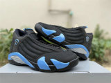 Authentic Air Jordan 14 Blue/Black/Silver