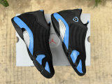 Authentic Air Jordan 14 Blue/Black/Silver