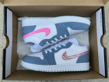 Authentic Air Jordan 1 Low Cobalt Bliss/Pink Glow/White