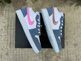 Authentic Air Jordan 1 Low Cobalt Bliss/Pink Glow/White