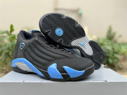 Authentic Air Jordan 14 Blue/Black/Silver