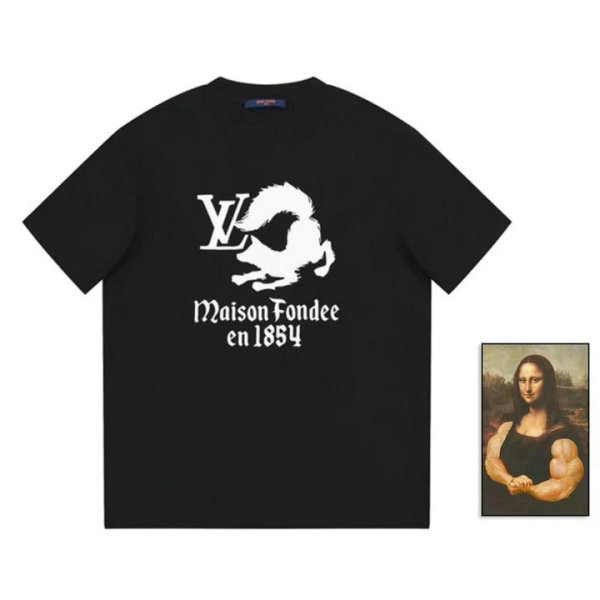 LV Short Round Collar T-shirt XS-L (168)