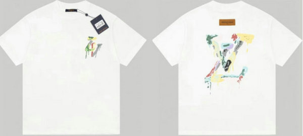 LV Short Round Collar T-shirt XS-L (160)