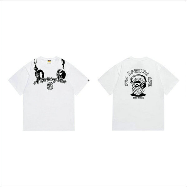 Bape Short Round Collar T-shirt S-XXL (89)