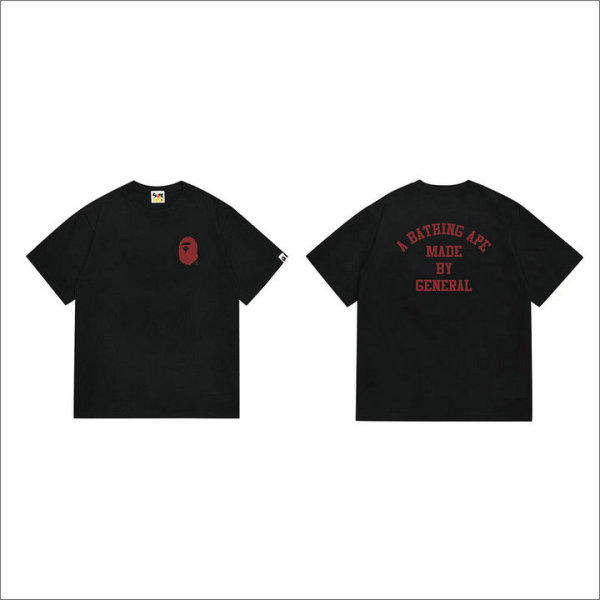 Bape Short Round Collar T-shirt S-XXL (87)