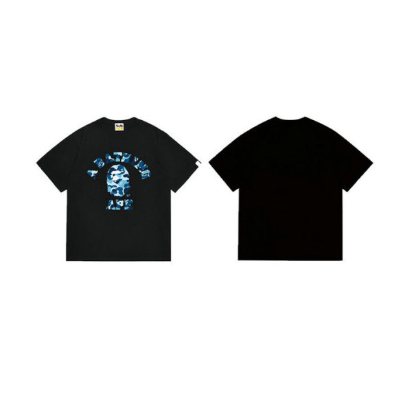 Bape Short Round Collar T-shirt S-XXL (134)