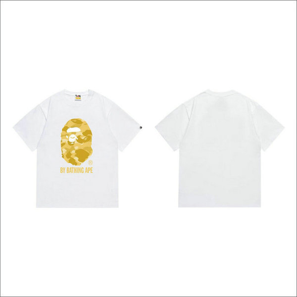 Bape Short Round Collar T-shirt S-XXL (61)