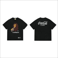 Bape Short Round Collar T-shirt S-XXL (55)