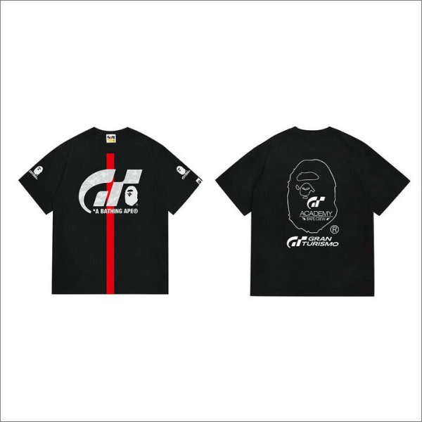Bape Short Round Collar T-shirt S-XXL (38)