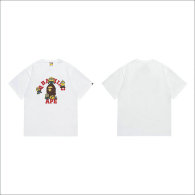 Bape Short Round Collar T-shirt S-XXL (122)