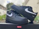 Authentic Supreme x Nike Air Force 1 Low Black/White