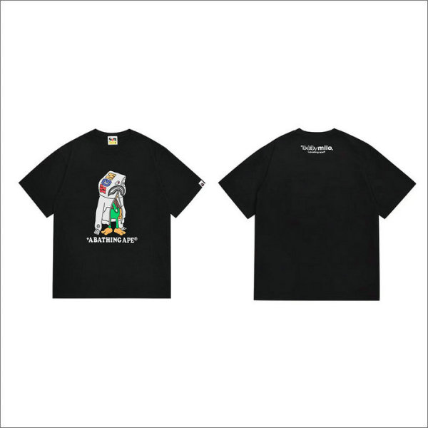 Bape Short Round Collar T-shirt S-XXL (25)
