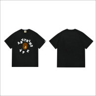 Bape Short Round Collar T-shirt S-XXL (46)